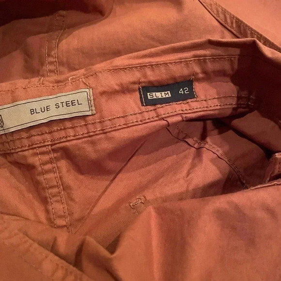 Unisex Blue Steel Rust Colored Overalls Slim 42 - Picture 13 of 15